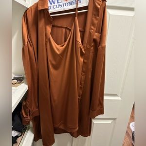 Blue Blush Two Piece Dress and Shirt